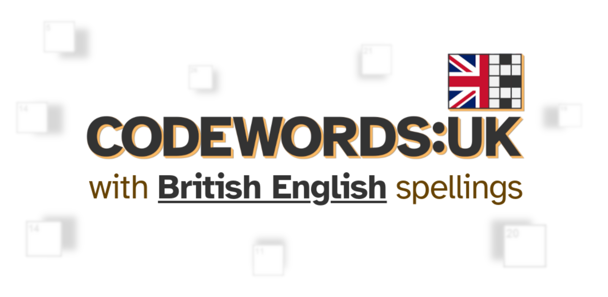 Codewords with British English spellings.